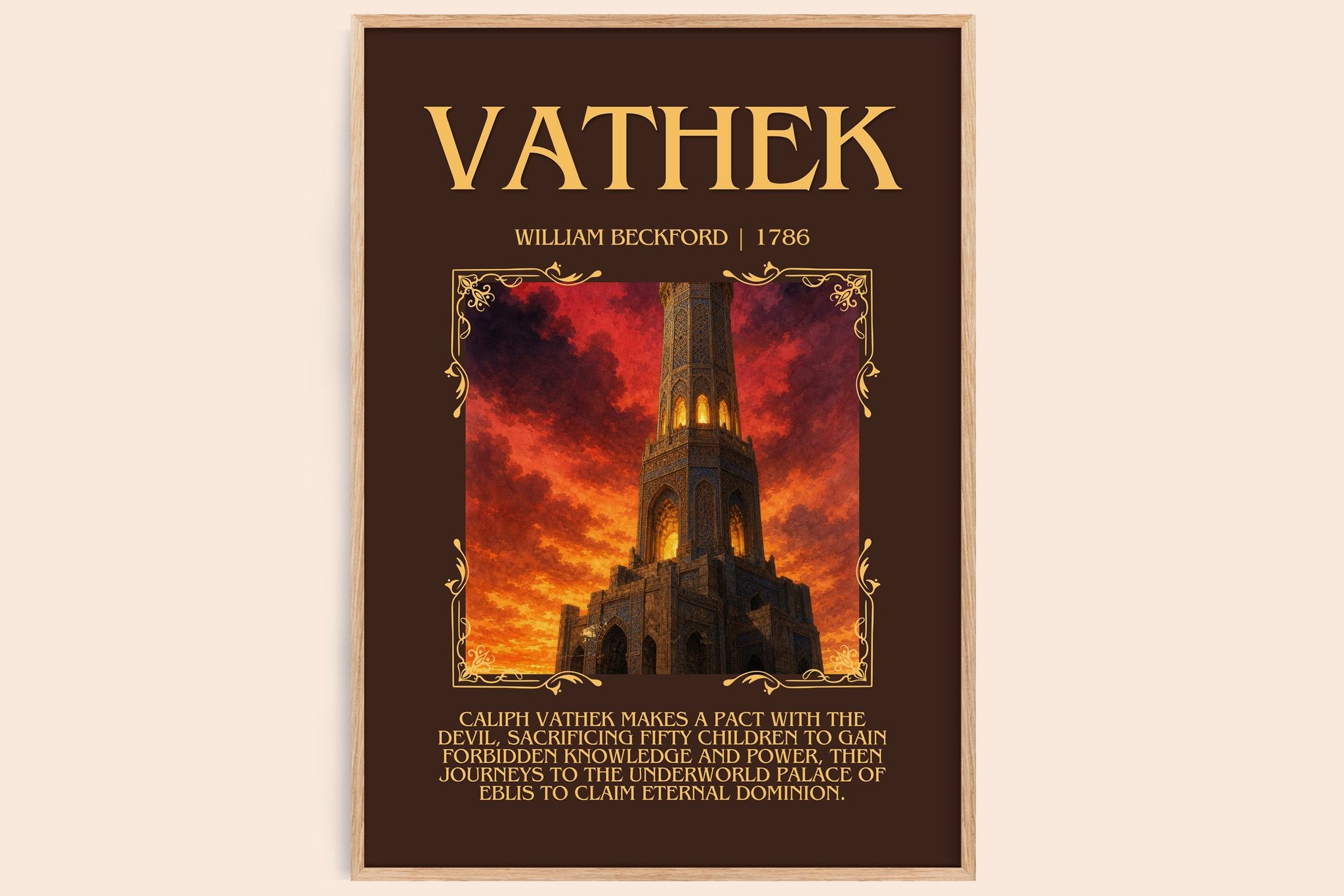 Vathek Minimalist Book Poster by William Beckford