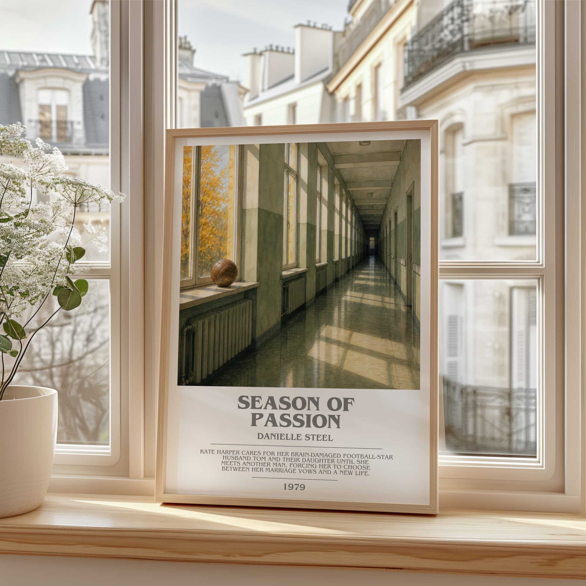 Season Of Passion bookish poster colour and style options – Danielle Steel book art