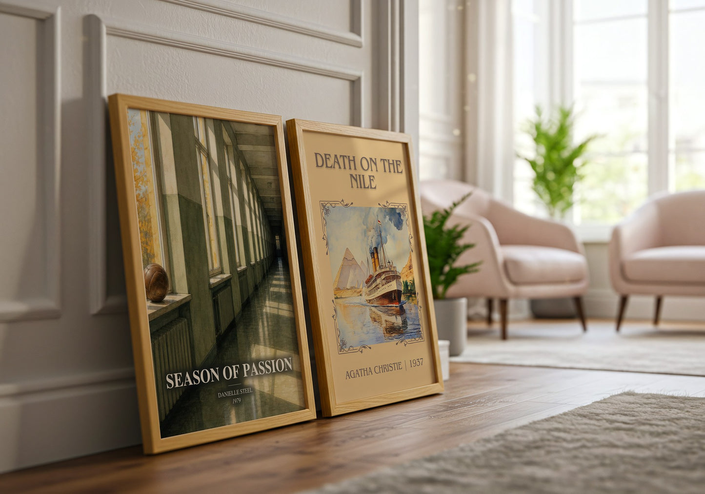 Season Of Passion watercolour print framed by window – literary home decor
