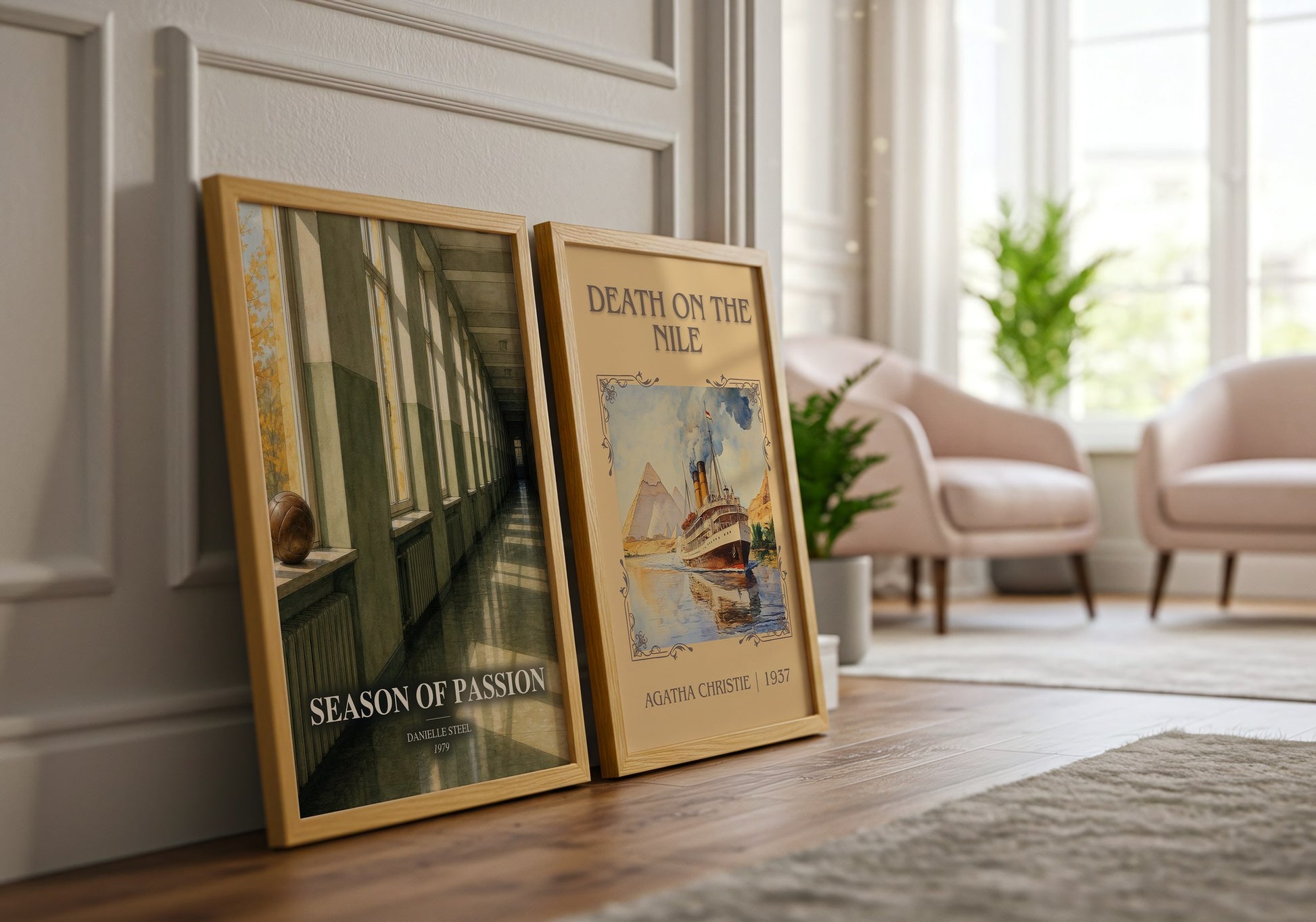 Season Of Passion watercolour print framed by window – literary home decor