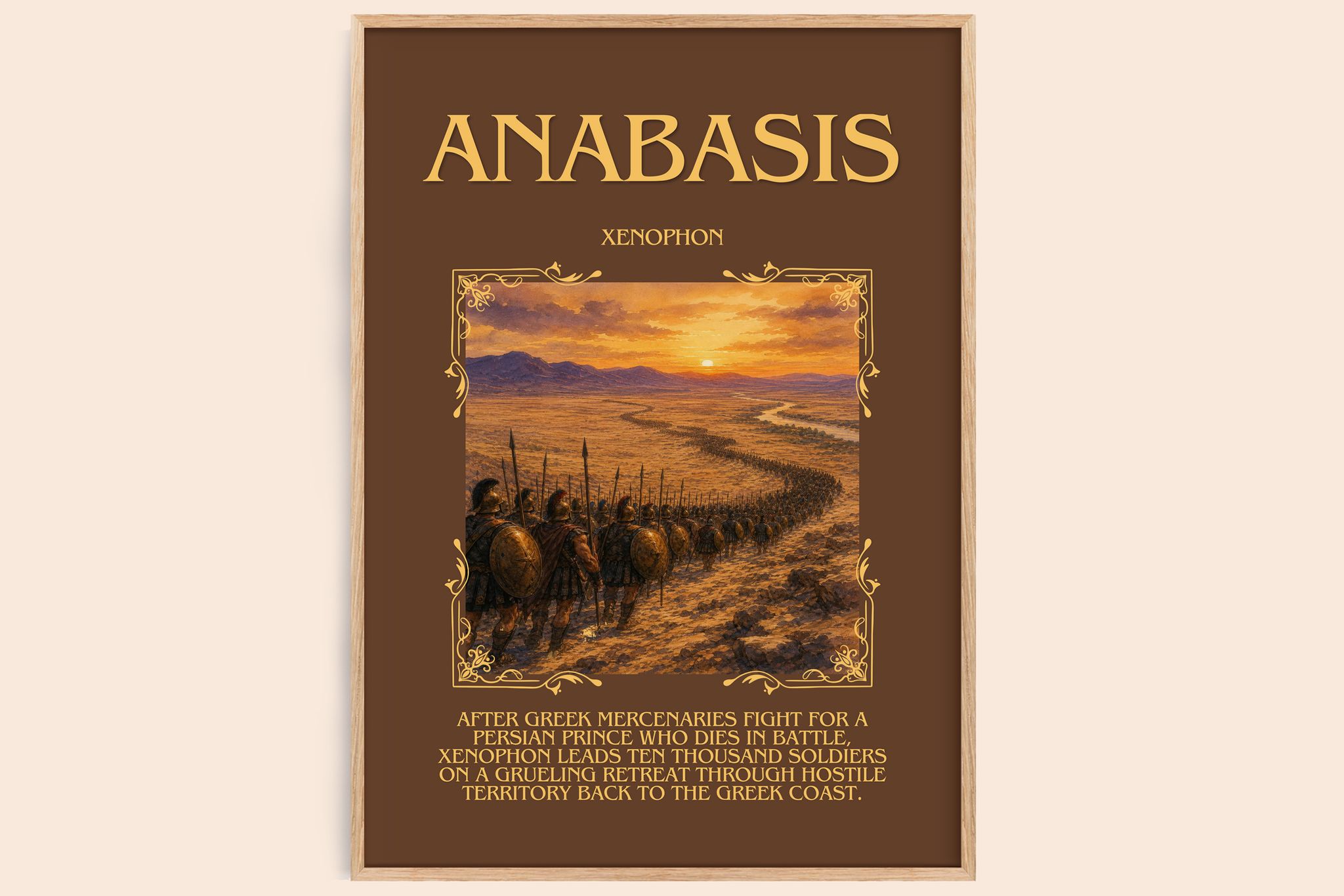 Anabasis Minimalist Book Poster by Xenophon