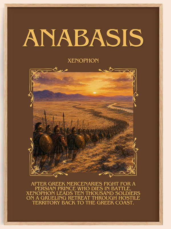 Anabasis Minimalist Book Poster by Xenophon – book poster