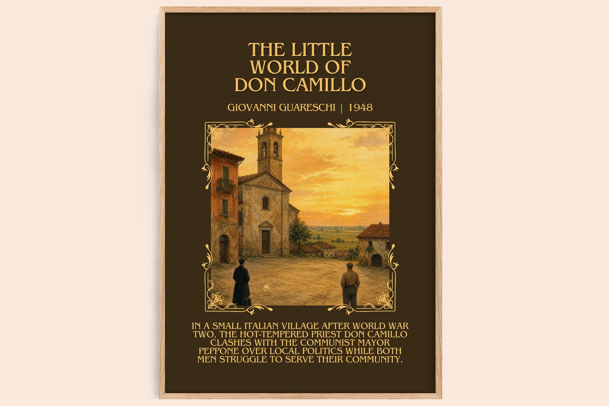 Little World Of Don Camillo Minimalist Book Poster by G. Guareschi