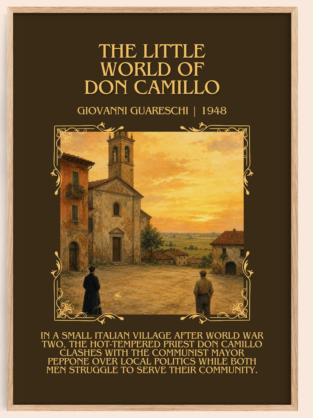 Little World Of Don Camillo Minimalist Book Poster by G. Guareschi – book poster