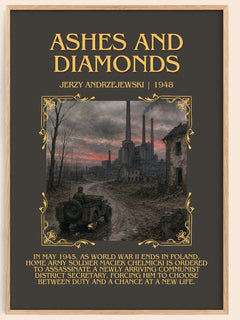 Ashes and Diamonds Minimalist Book Poster by Jerzy Andrzejewski – book poster