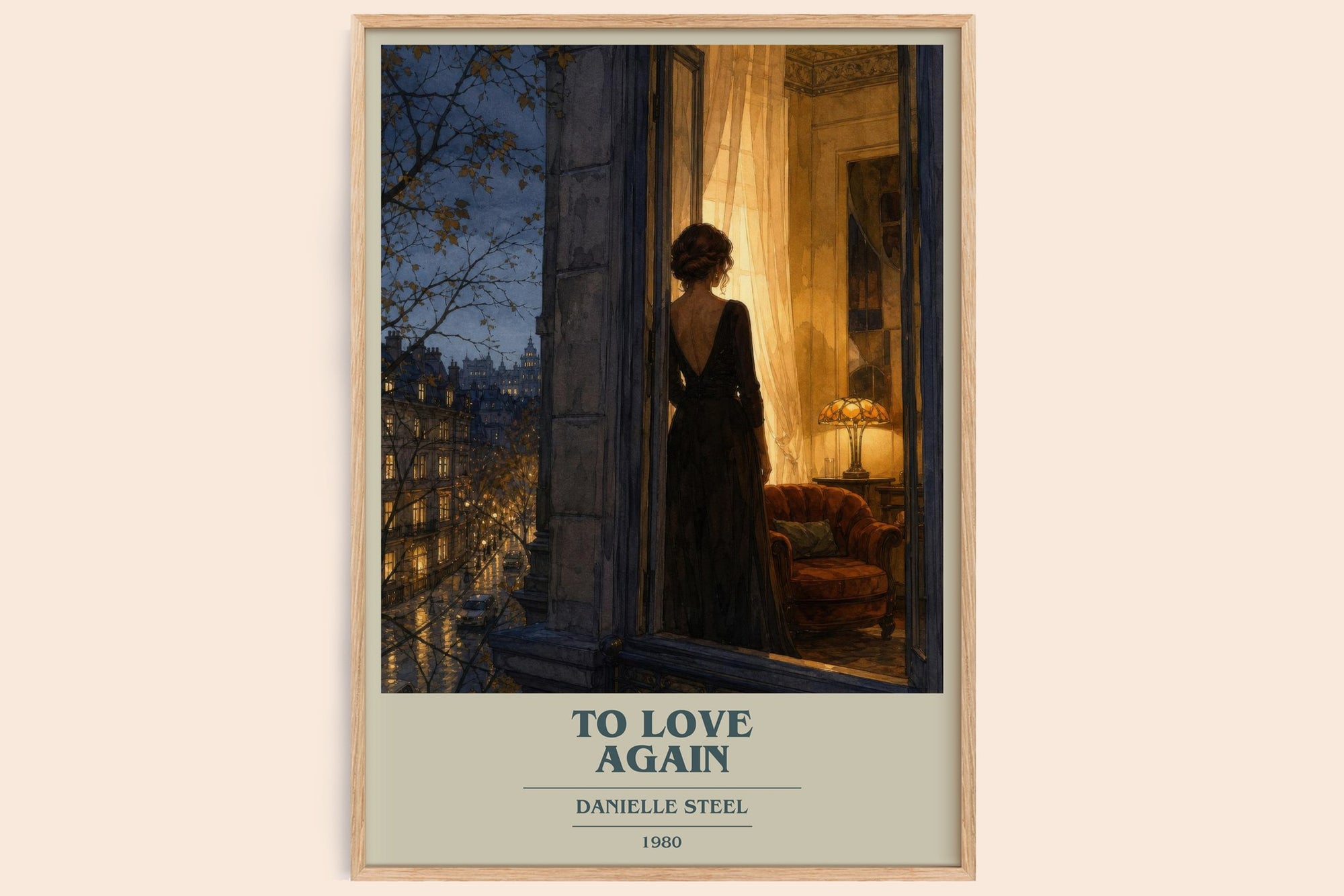 To Love Again book cover book poster by Danielle Steel – framed literary art print