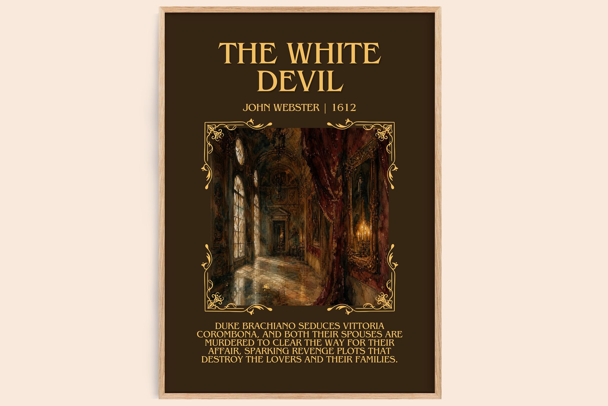 The White Devil Minimalist Book Poster by John Webster