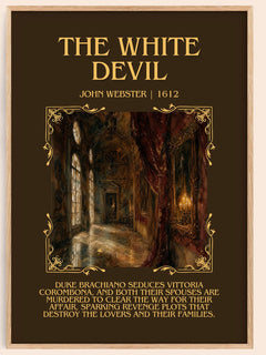 The White Devil Minimalist Book Poster by John Webster – book poster