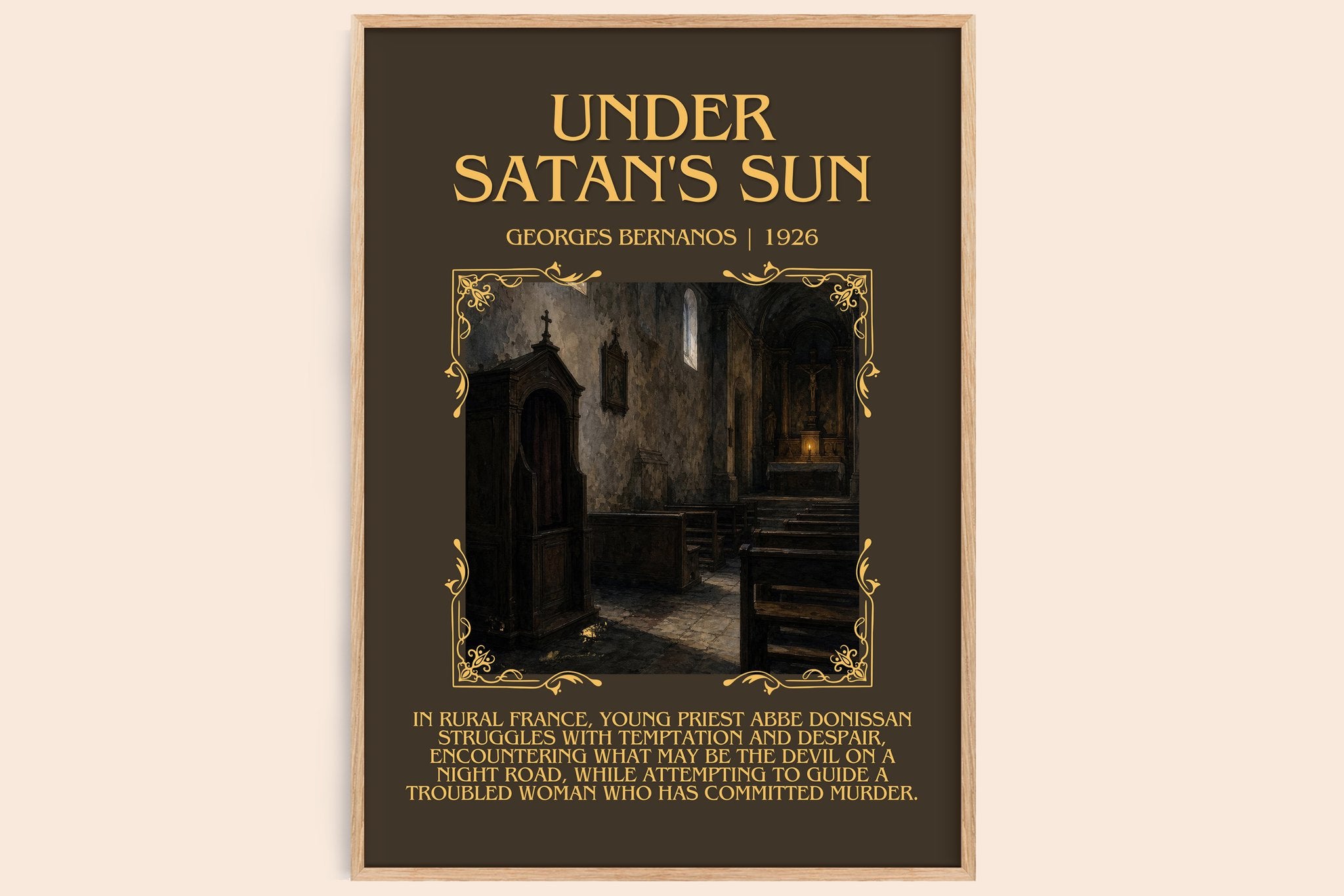 Under Satan's Sun Minimalist Book Poster by Georges Bernanos