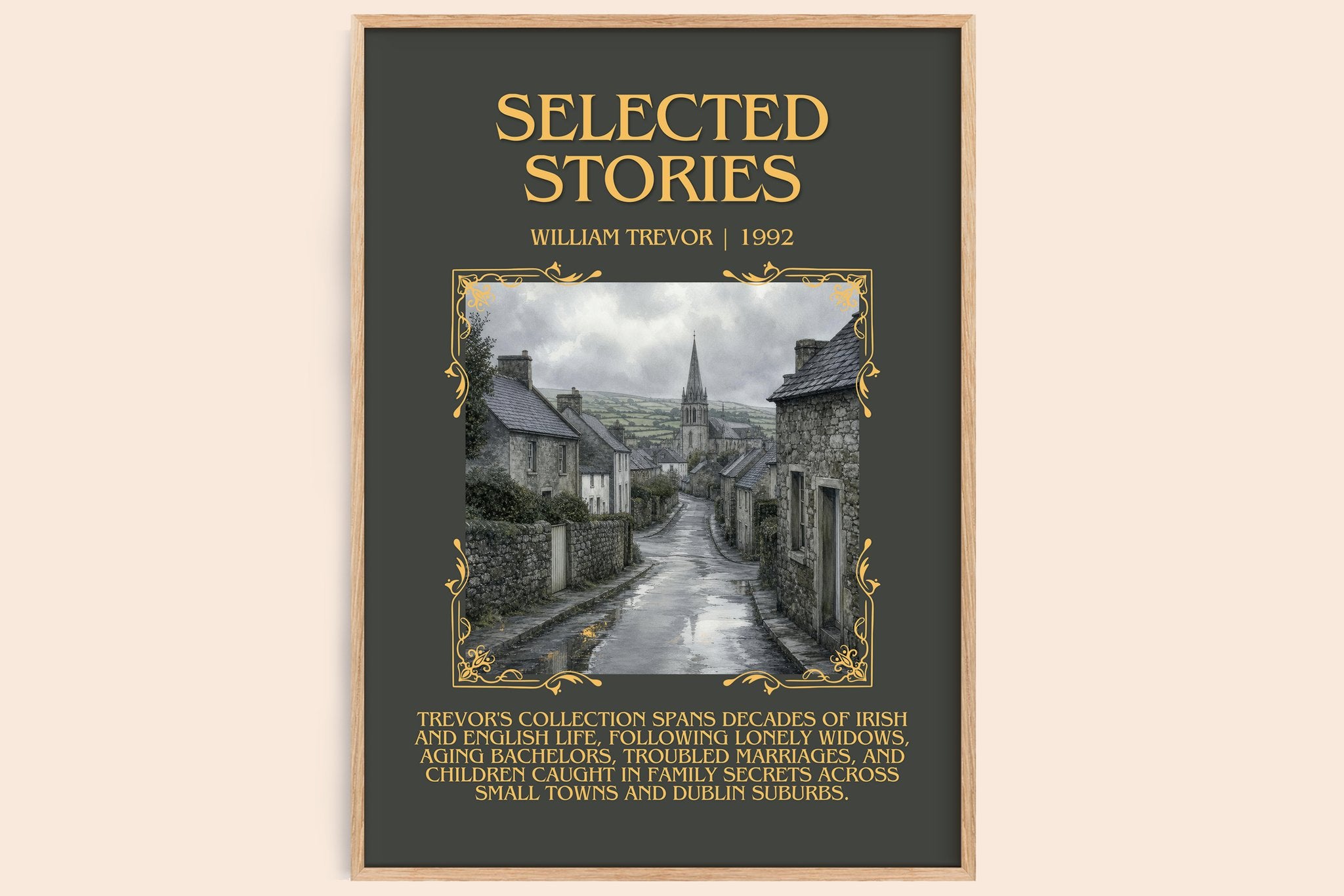 Selected Stories Minimalist Book Poster by William Trevor