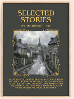 Selected Stories Minimalist Book Poster by William Trevor – book poster