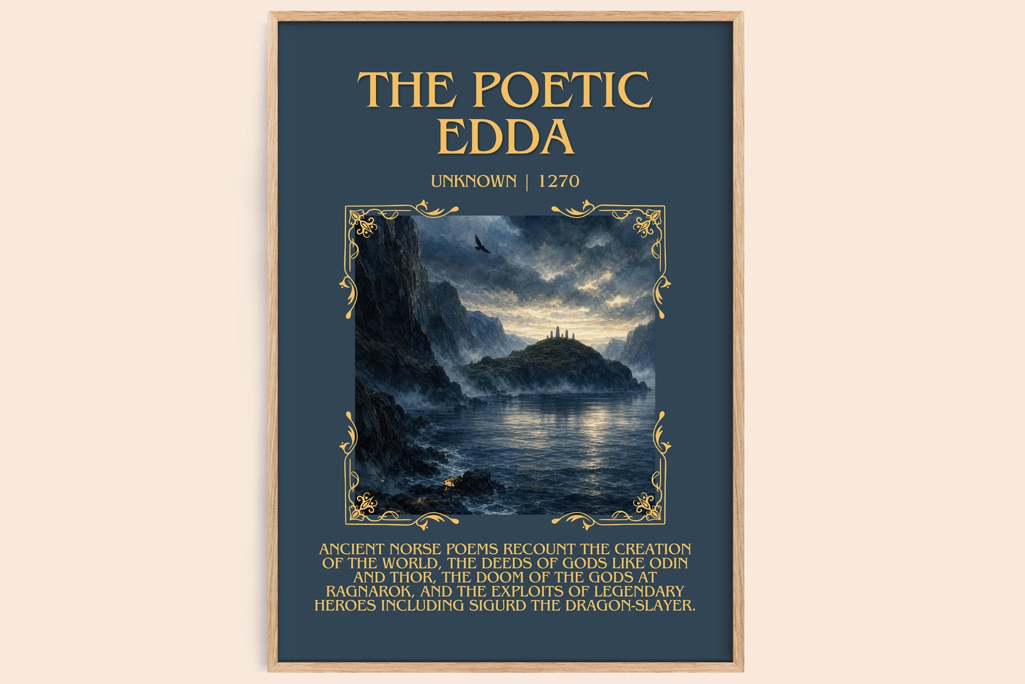 The Poetic Edda Minimalist Book Poster by Unknown