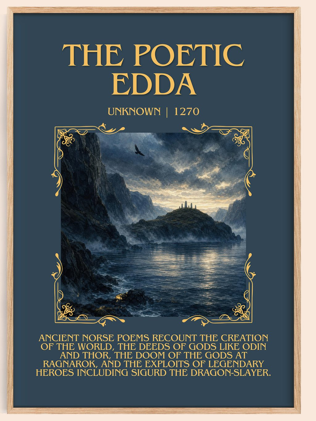 The Poetic Edda Minimalist Book Poster by Unknown – book poster