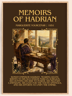 Memoirs of Hadrian Minimalist Book Poster by Marguerite Yourcenar – book poster