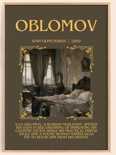Oblomov Minimalist Book Poster by Ivan Goncharov – book poster
