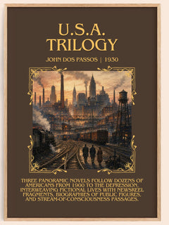U.S.A. Trilogy Minimalist Book Poster by John Dos Passos – book poster