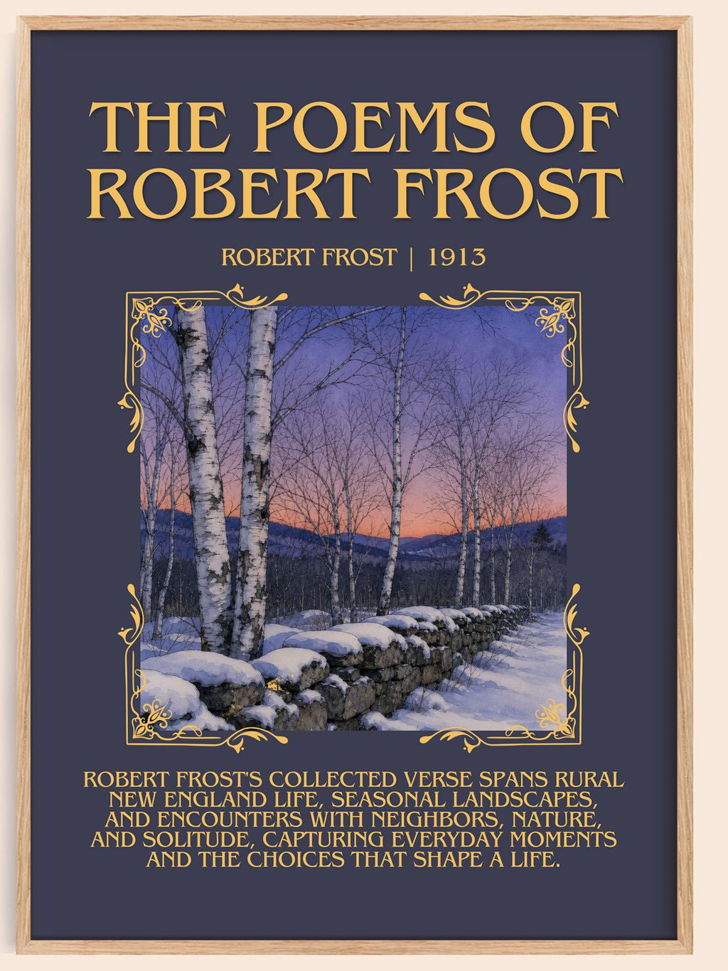 The Poems of Robert Frost Minimalist Book Poster by Robert Frost – book poster