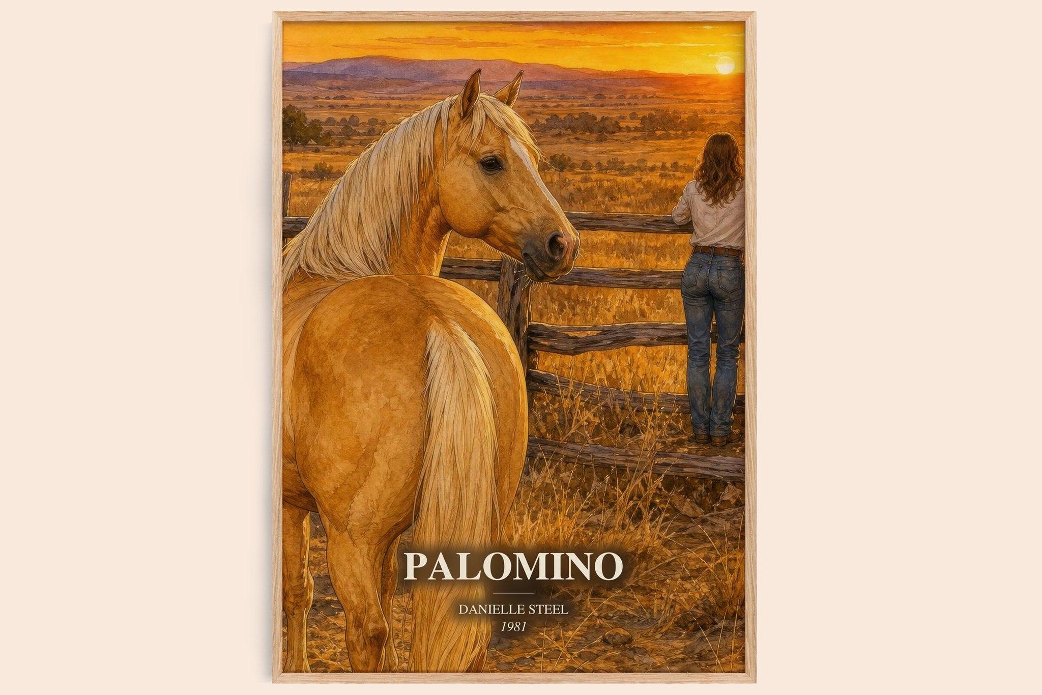 Palomino Book Watercolour Illustration by Danielle Steel