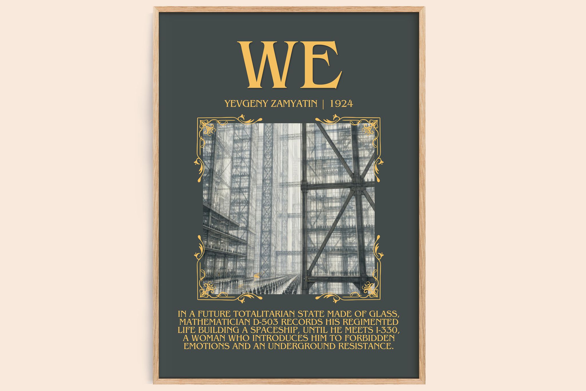 We Minimalist Book Poster by Yevgeny Zamyatin