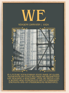 We Minimalist Book Poster by Yevgeny Zamyatin – book poster