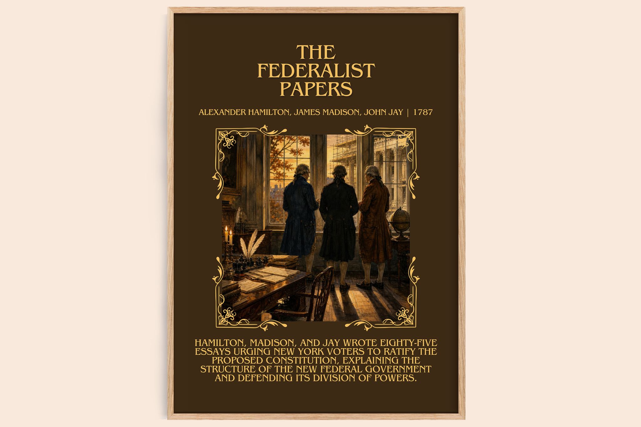 Federalist Papers Minimalist Book Poster by A. Jay