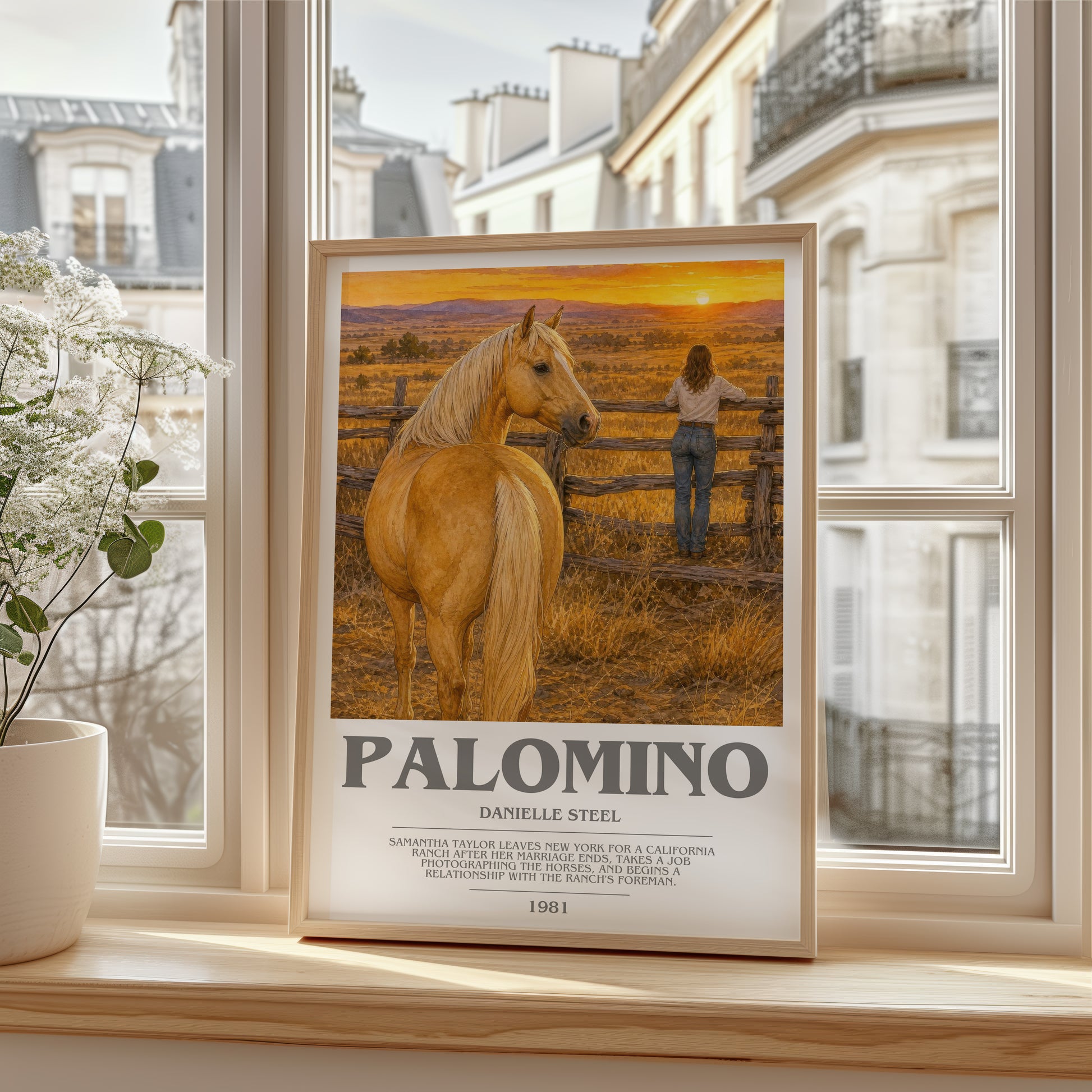 Palomino bookish poster colour and style options – Danielle Steel book art
