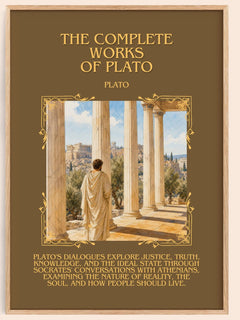 The Complete Works of Plato Minimalist Book Poster by Plato – book poster