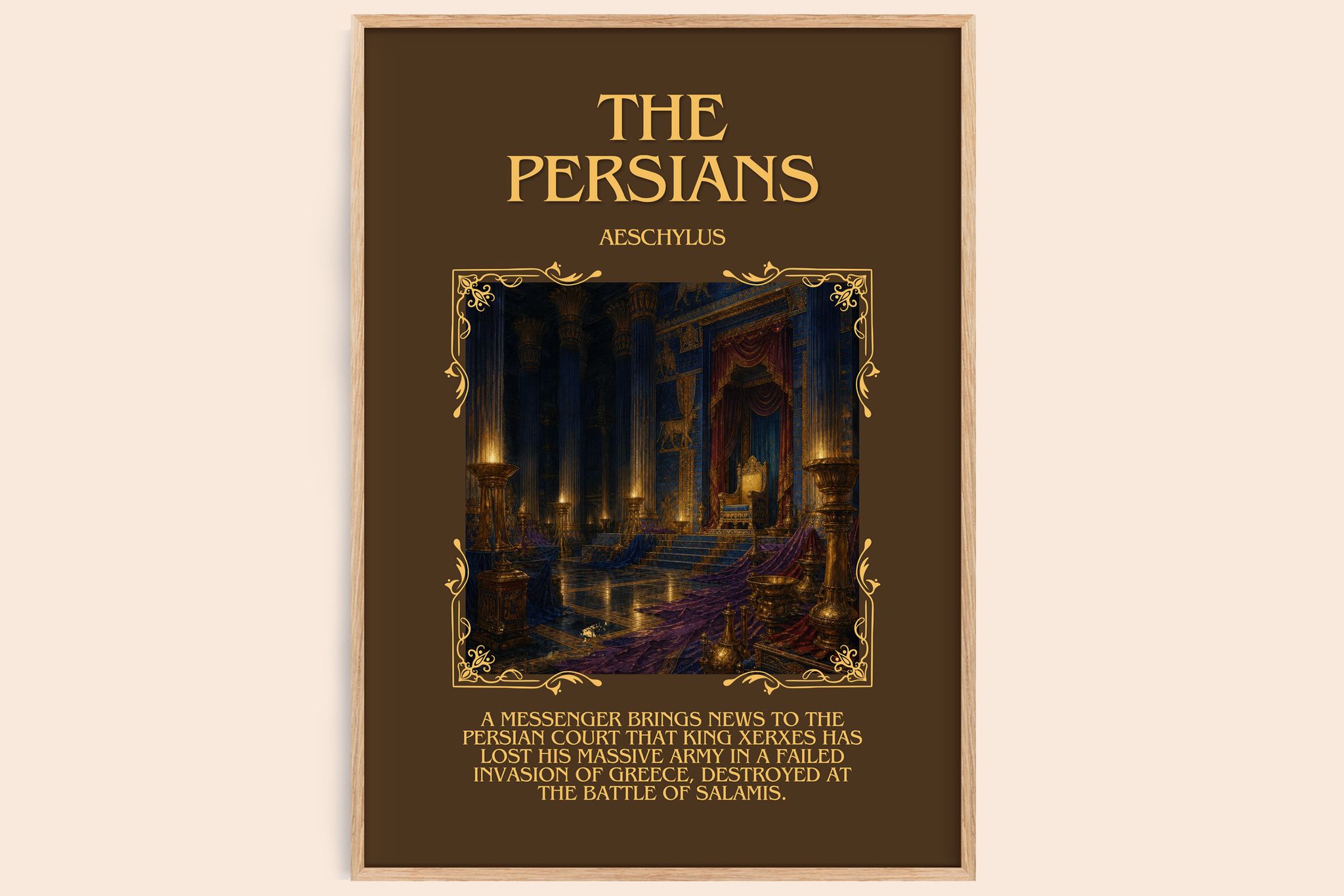 The Persians Minimalist Book Poster by Aeschylus