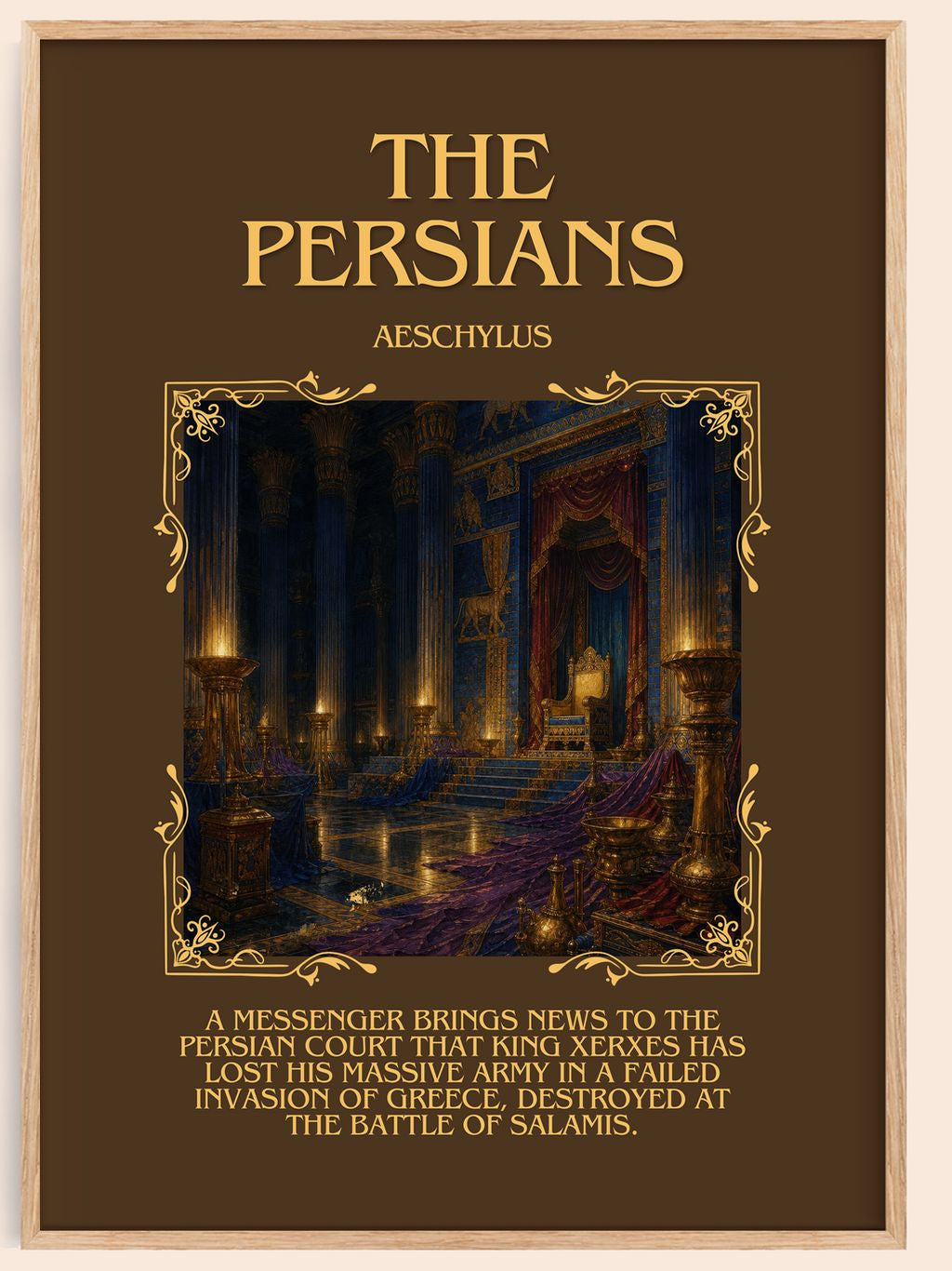 The Persians Minimalist Book Poster by Aeschylus – book poster