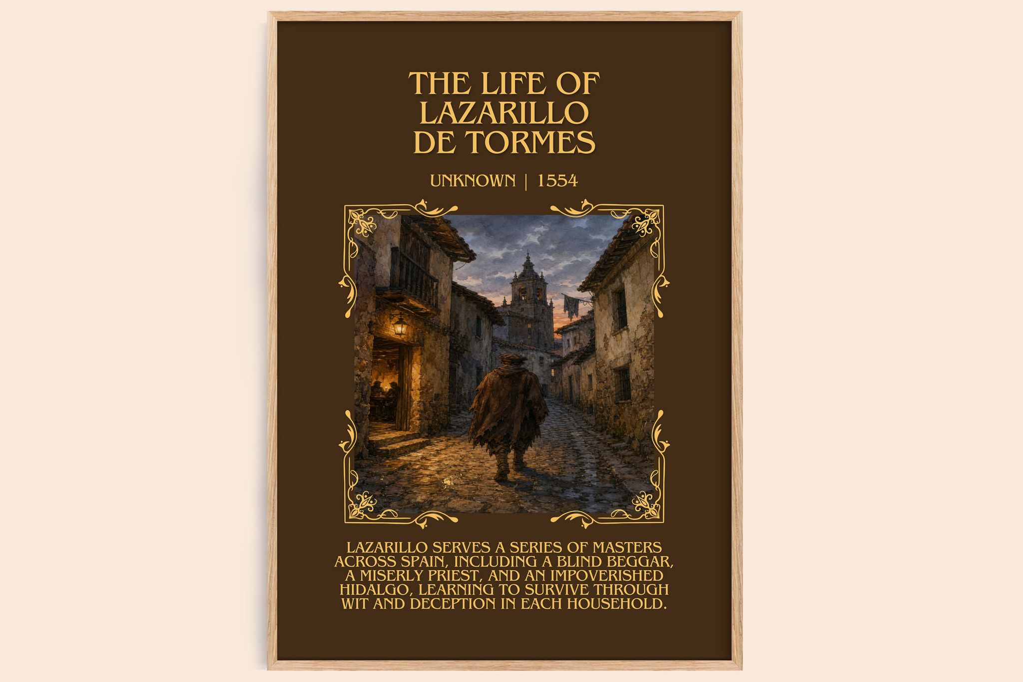 The Life of Lazarillo de Tormes Minimalist Book Poster by Unknown