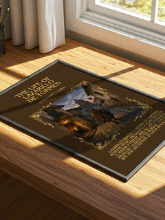 The Life of Lazarillo de Tormes Minimalist Book Poster by Unknown – print on a sunlit desk