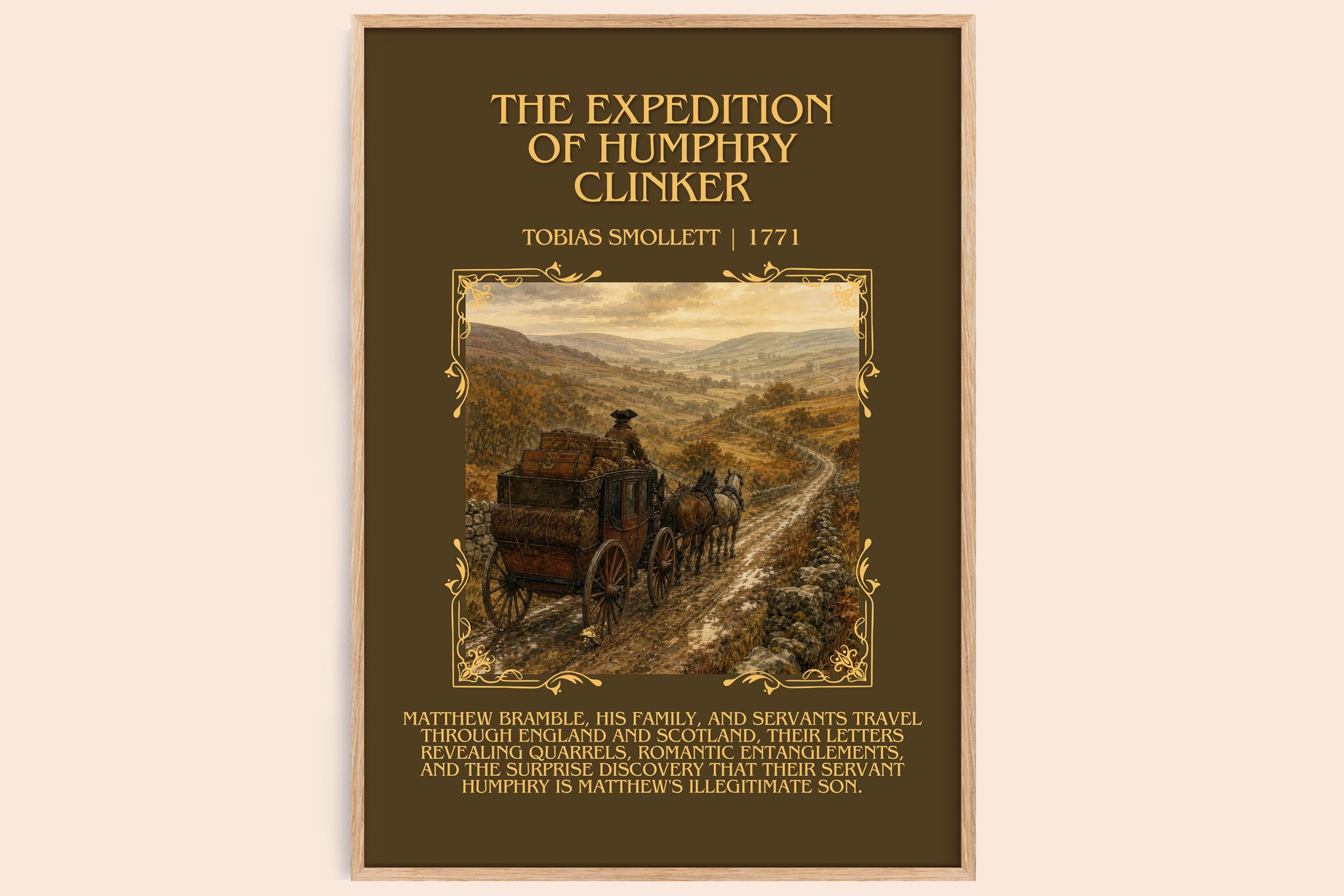 Expedition of Humphry Clinker Minimalist Book Poster by T. Smollett