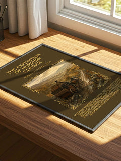 Expedition of Humphry Clinker Minimalist Book Poster by T. Smollett – print on a sunlit desk