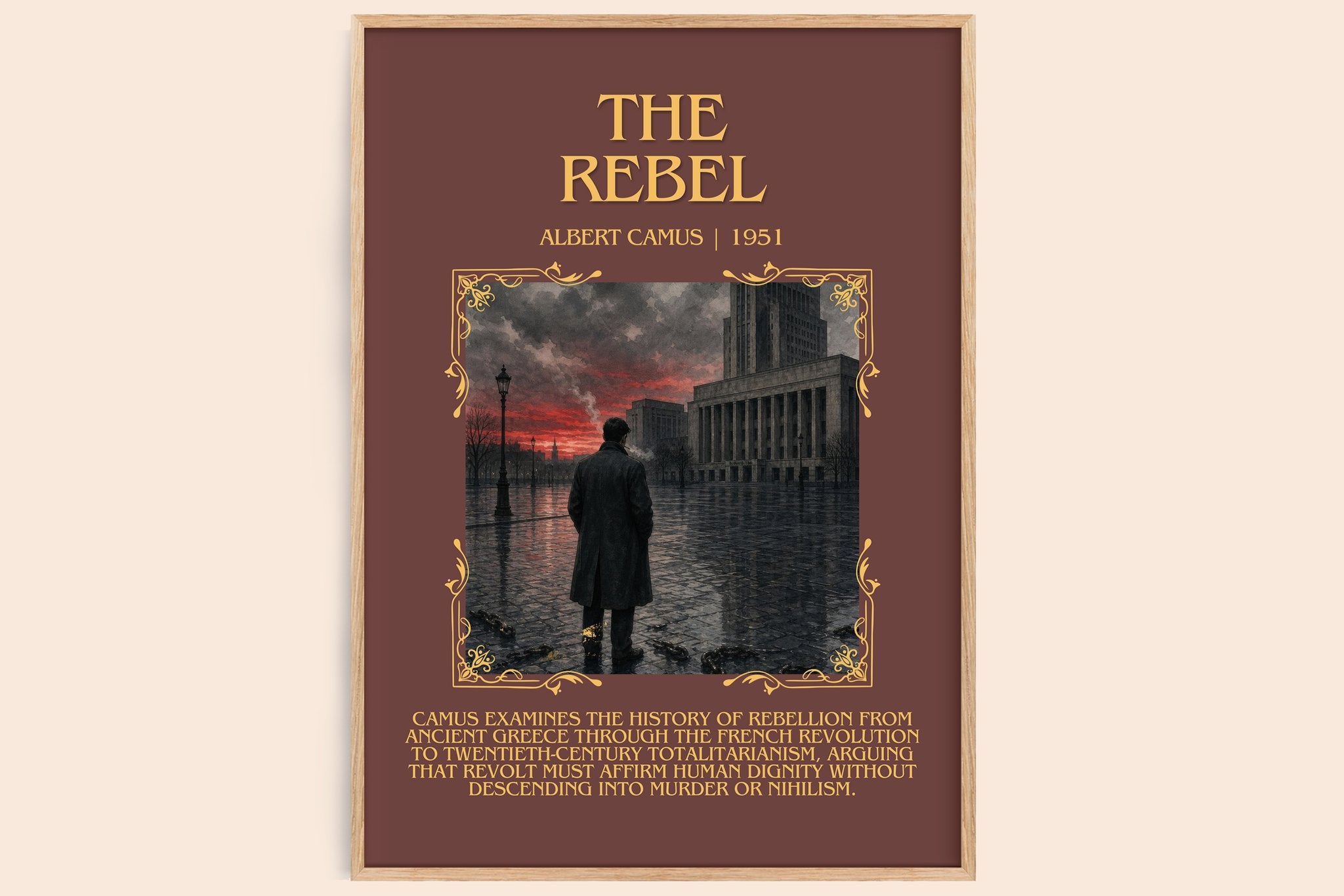 The Rebel Minimalist Book Poster by Albert Camus