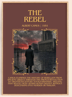 The Rebel Minimalist Book Poster by Albert Camus – book poster