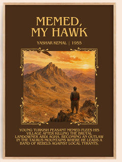 Memed, My Hawk Minimalist Book Poster by Yashar Kemal – book poster