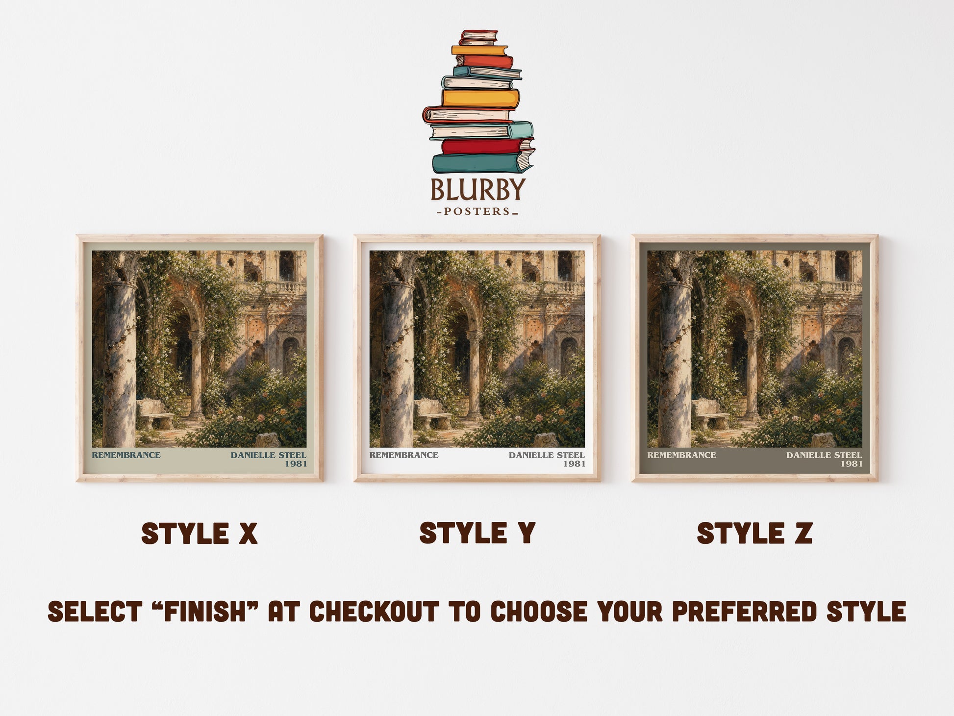 Remembrance literary print in frame leaning in hallway – romance wall art