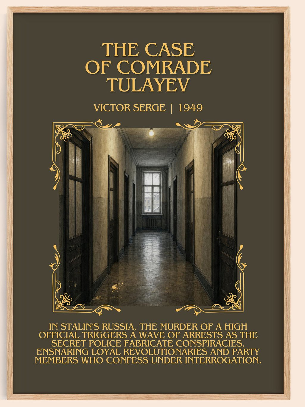 The Case of Comrade Tulayev Minimalist Book Poster by Victor Serge – book poster