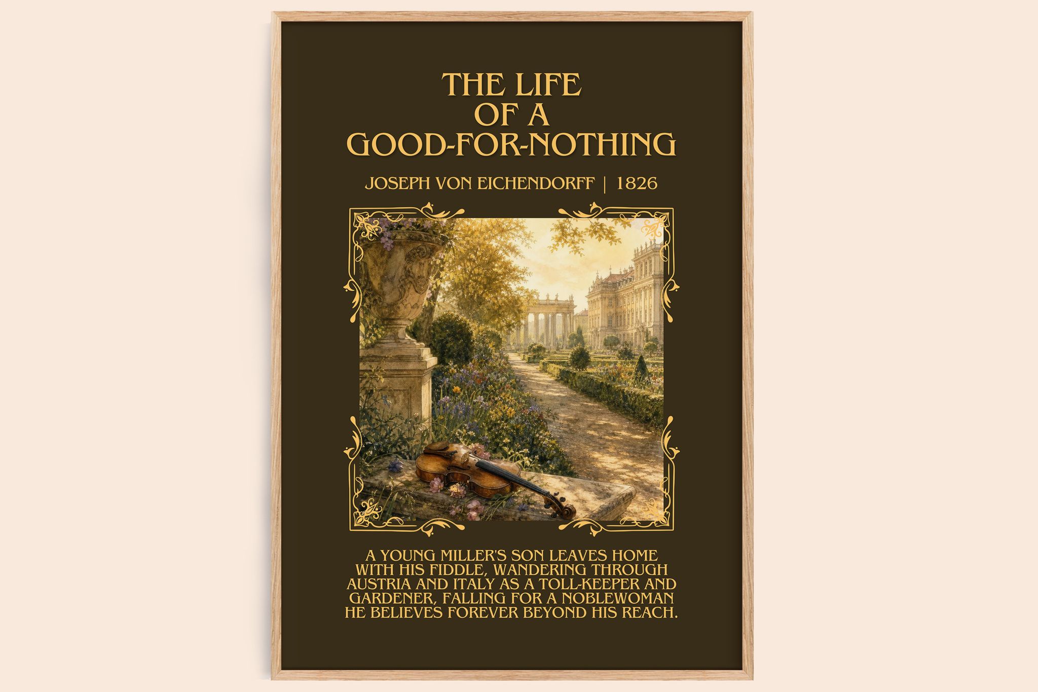 Life of a Good-For-Nothing Minimalist Book Poster by J. Eichendorff
