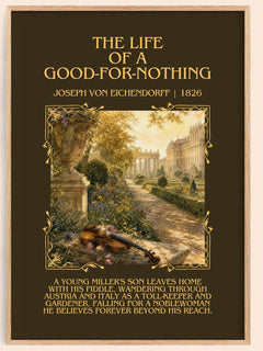 Life of a Good-For-Nothing Minimalist Book Poster by J. Eichendorff – book poster