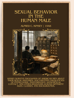 Sexual Behavior in the Human Male Minimalist Book Poster by A. Kinsey – book poster