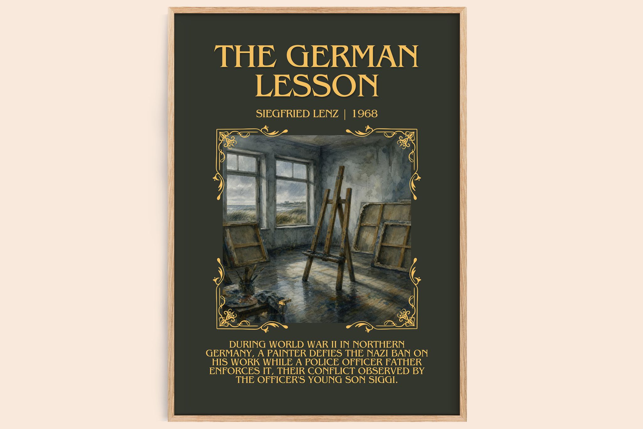 The German Lesson Minimalist Book Poster by Siegfried Lenz