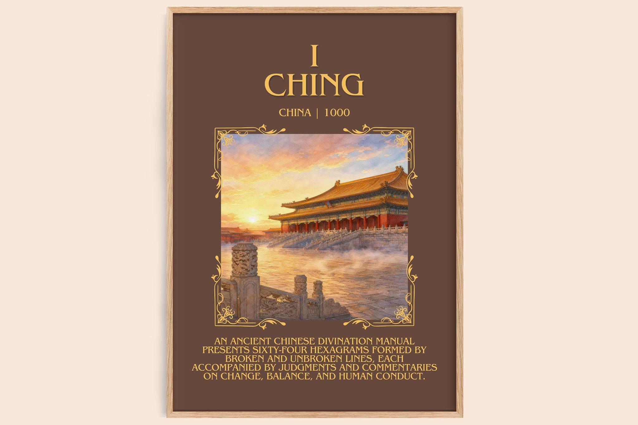 I Ching Minimalist Book Poster by China
