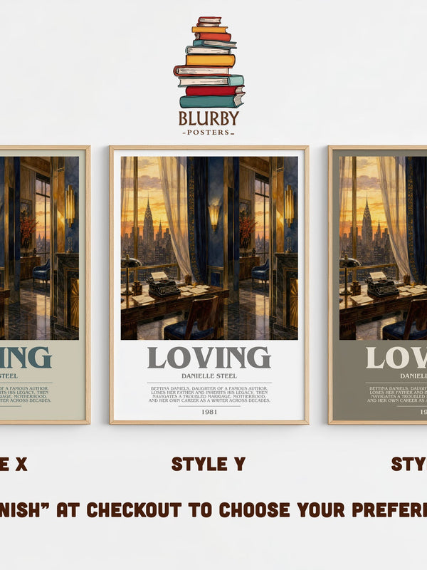 Loving bookish print in frame leaning in hallway – romance wall art