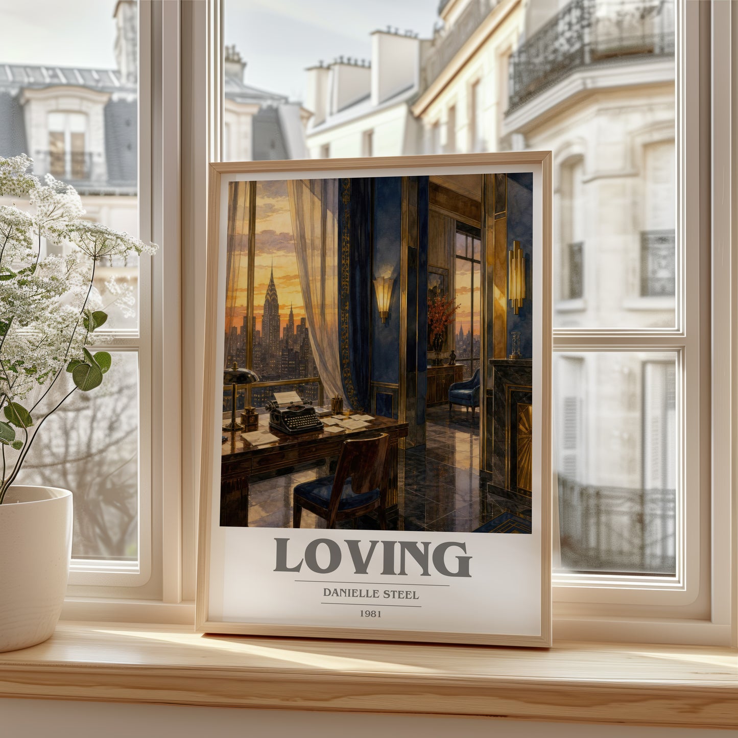 Loving book cover poster colour and style options – Danielle Steel book art