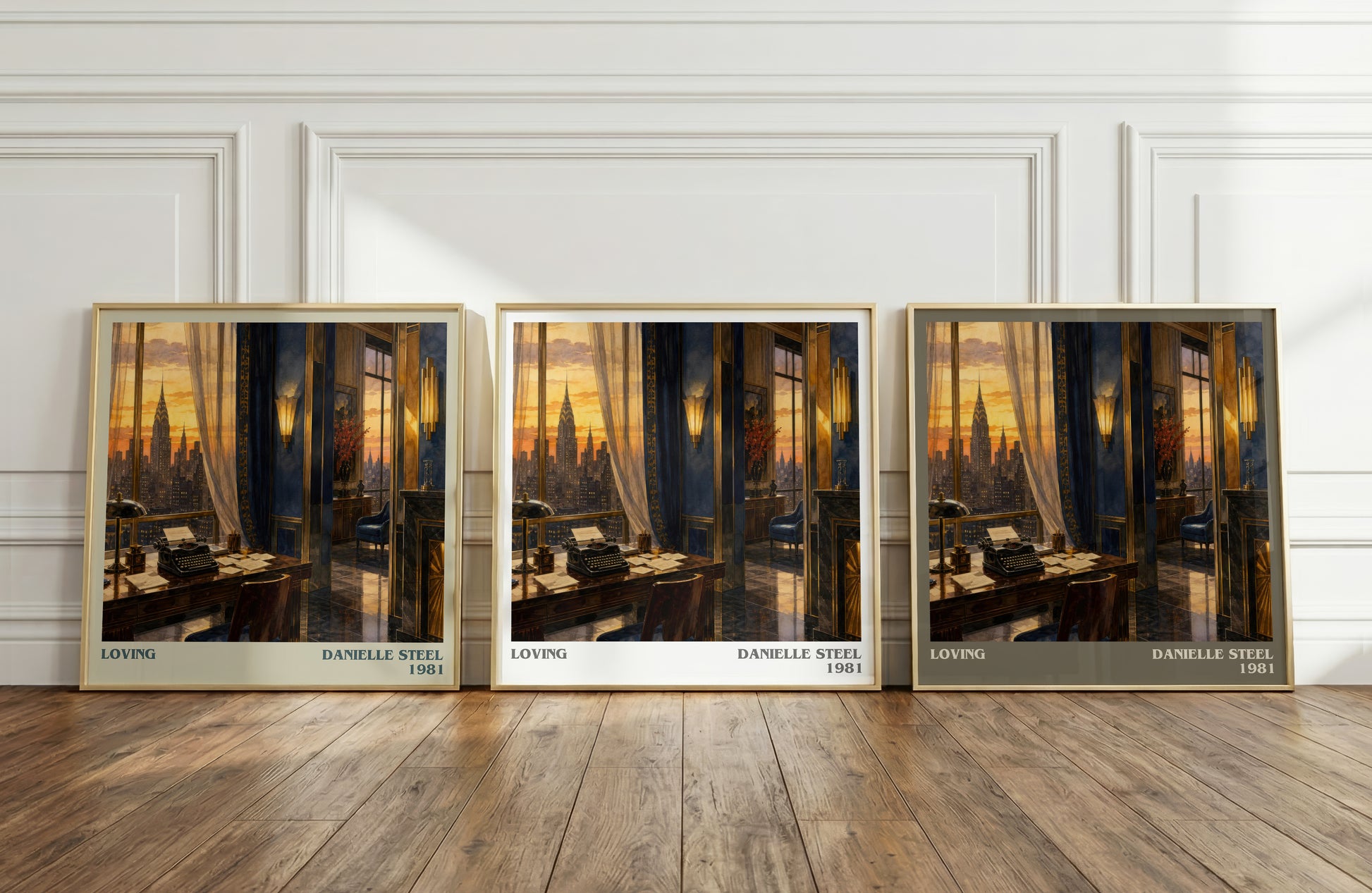 Loving literary art print colour and style options – Danielle Steel book art