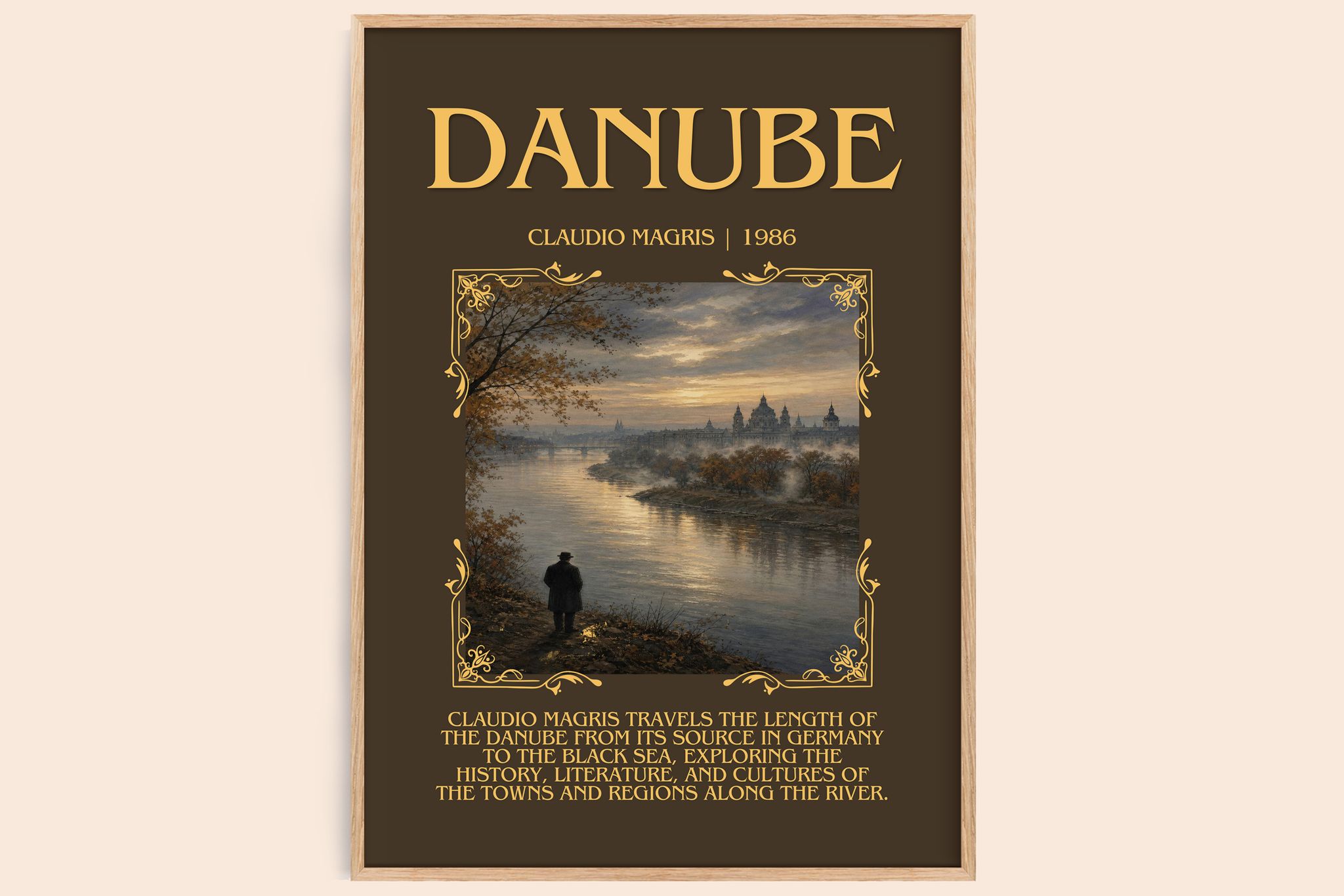 Danube Minimalist Book Poster by Claudio Magris