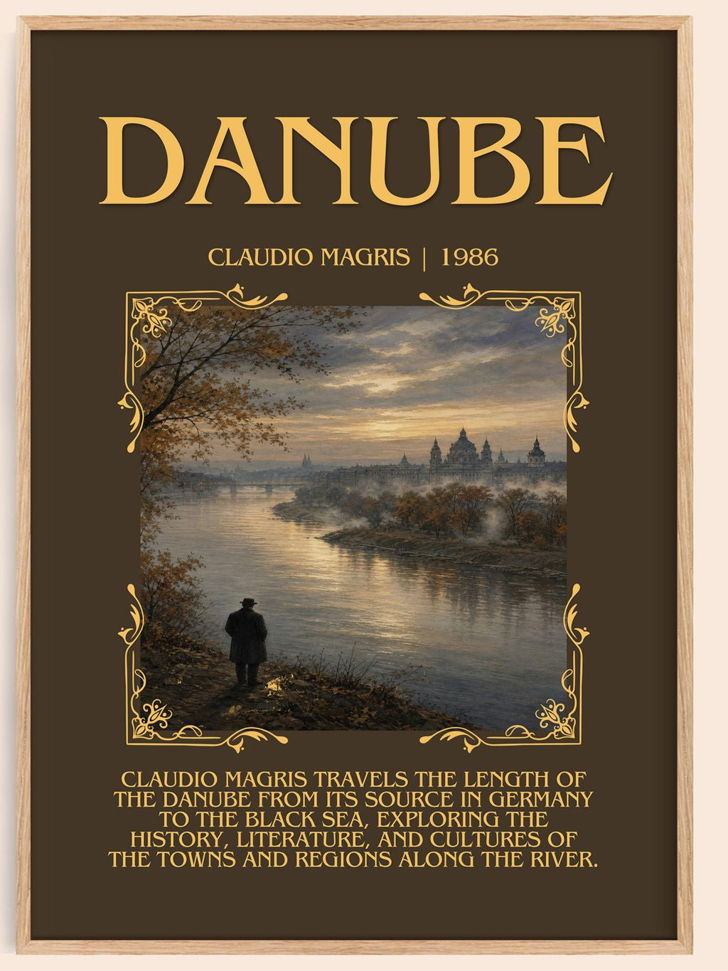 Danube Minimalist Book Poster by Claudio Magris – book poster
