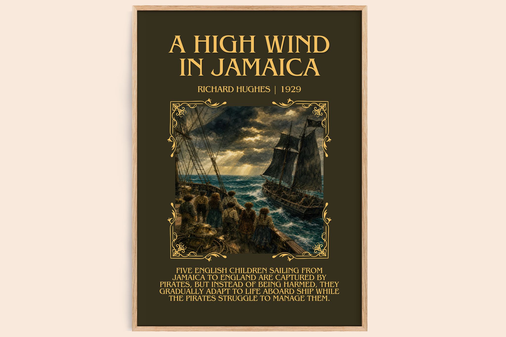A High Wind in Jamaica Minimalist Book Poster by Richard Hughes