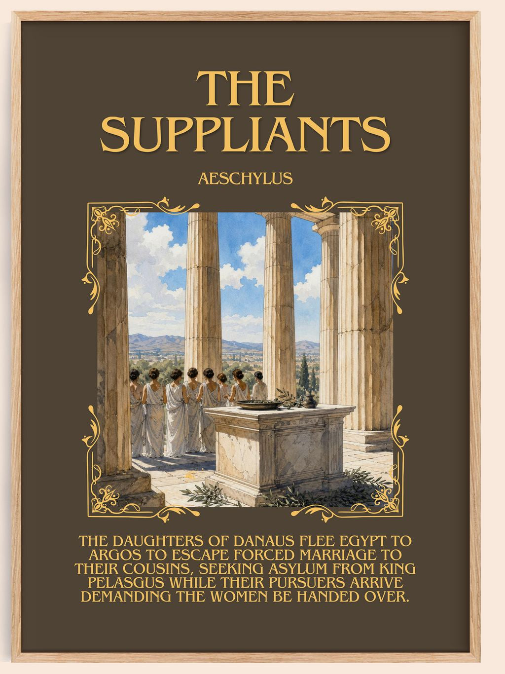 The Suppliants Minimalist Book Poster by Aeschylus – book poster
